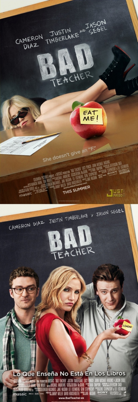 Bad Teacher, Bad Teacher posters, Bad Teacher carteles, Bad Teacher retoque photoshop, katanga73, katanga73.wordpress.com, katarama